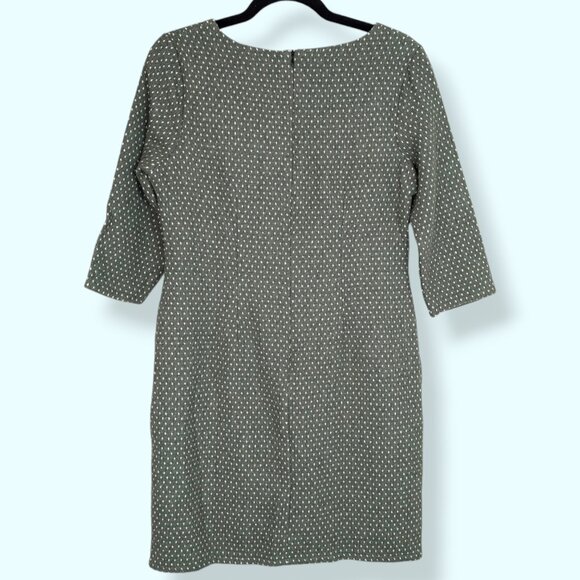NWT Drama Queen Green & White Knit 3/4 Sleeve Dress - Picture 6 of 7